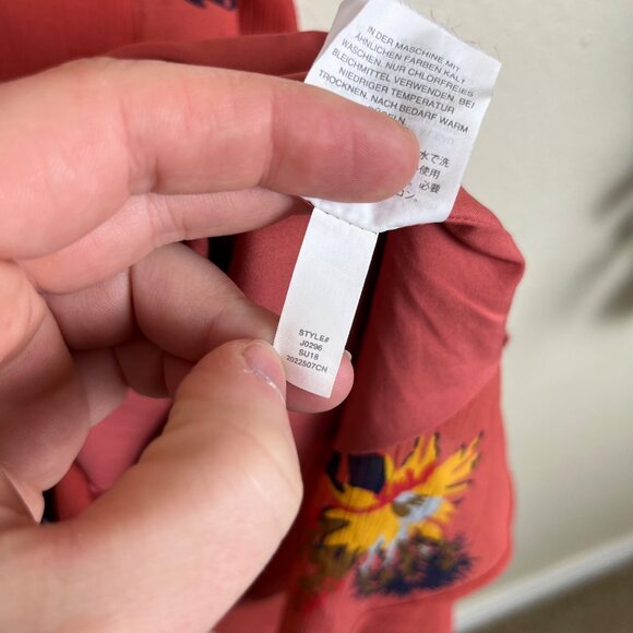 Madewell Posy Cactus Short Sleeve Mini Ruffle Dress Spiced Rose Women’s Size 2 - Picture 10 of 10